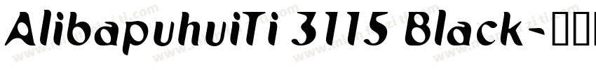 AlibapuhuiTi 3115 Black字体转换